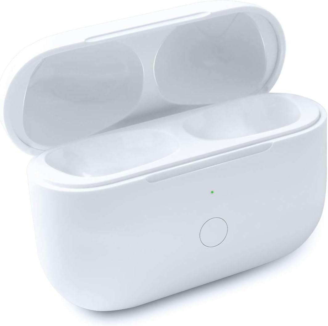 Wireless Charging Case Replacement Compatible with AirPod Pro 2nd & 1st Generation, Air Pod Pro 2 1 Charger Case with Bluetooth Pairing Sync Button,White