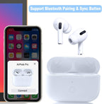 Wireless Charging Case Replacement Compatible with AirPod Pro 2nd & 1st Generation, Air Pod Pro 2 1 Charger Case with Bluetooth Pairing Sync Button,White