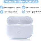 Wireless Charging Case Replacement Compatible with AirPod Pro 2nd & 1st Generation, Air Pod Pro 2 1 Charger Case with Bluetooth Pairing Sync Button,White