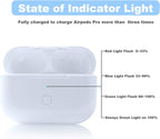 Wireless Charging Case Replacement Compatible with AirPod Pro 2nd & 1st Generation, Air Pod Pro 2 1 Charger Case with Bluetooth Pairing Sync Button,White