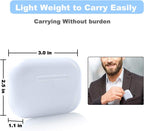 Wireless Charging Case Replacement Compatible with AirPod Pro 2nd & 1st Generation, Air Pod Pro 2 1 Charger Case with Bluetooth Pairing Sync Button,White